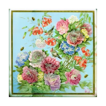 Trademark Fine Art Tania Fedorova 'Mid-Century Floral Pink' Canvas Art, 18x18 ALI45987-C1818GG